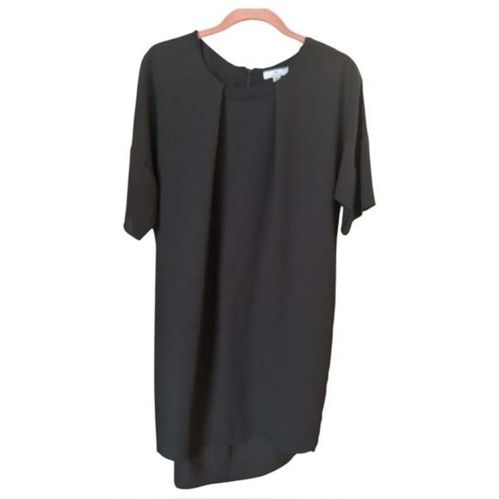 H by Halston Black Short Sleeve Shift Summer Wedding Guest Dress Size M